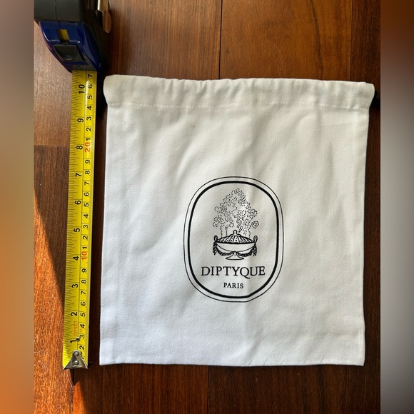 diptyque Accessories - Diptyque Paris White Cotton Pouch Dust Bag